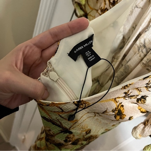 Karen Millen X Rui Jiang Mirrored Tulipa Print Woven Satin Mini Dress 6 S2 - Picture 10 of 10